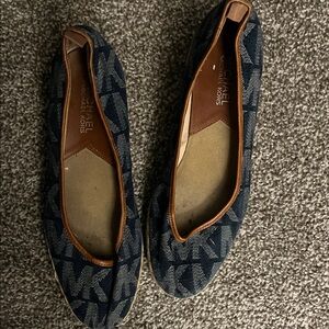 Michael Kors Navy Patterned Flats